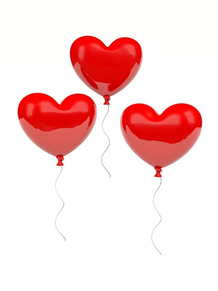 Balões de ar em forma de coração — Fotografia de Stock