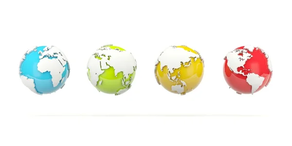 Stock image Four colors earth