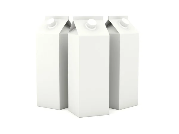 Cajas de leche aisladas — Foto de Stock