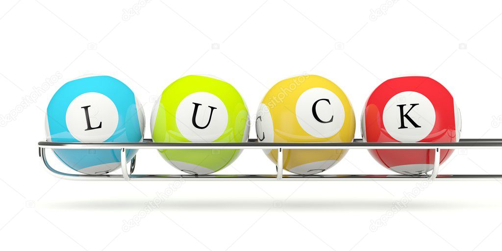 Lottery balls isolated on white