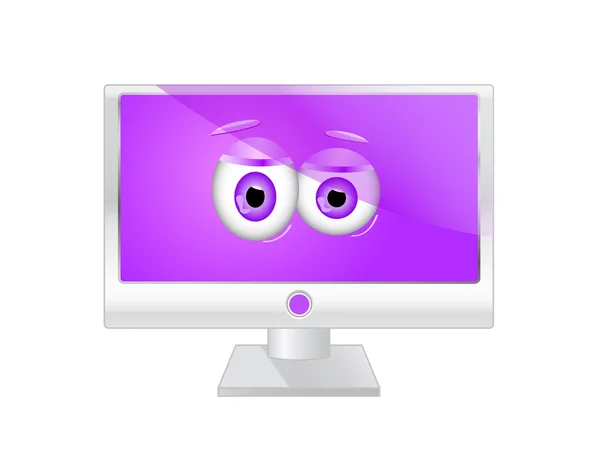 stock image Monitor icon with eyes