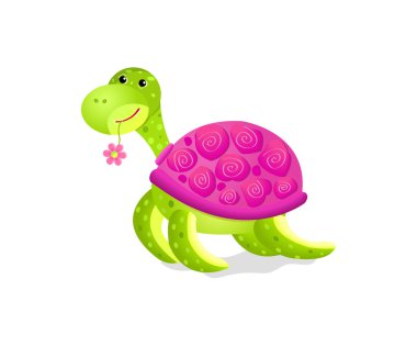 Cute turtle toy clipart