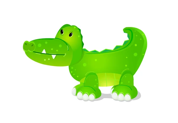 Toy cute crocodile — Stock Vector