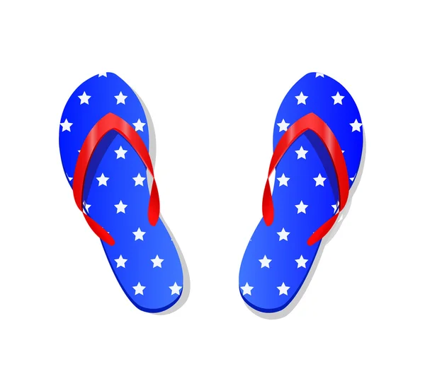 Flip-flops i medborgare färgar — Stock vektor