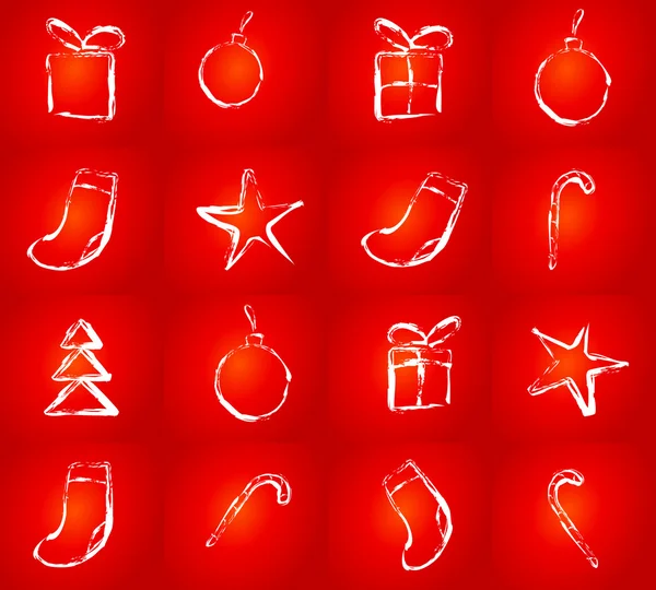 Безшовний червоний різдвяний візерунок — стоковий вектор