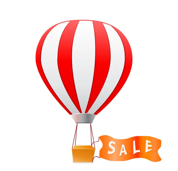 Aerostat with sale banner — Stock Vector