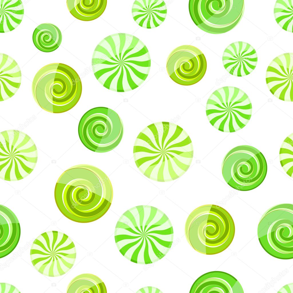 Green mint striped candy seamless pattern