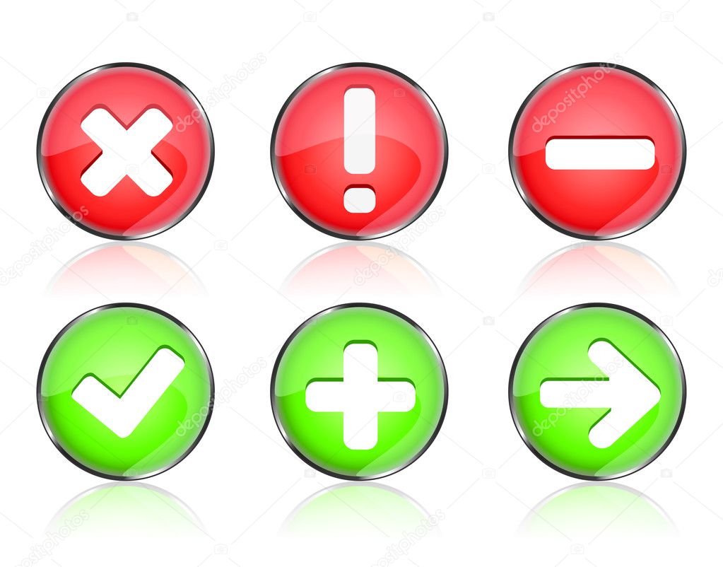 Web icon buttons of validation — Stock Vector © nikifiva #4901988