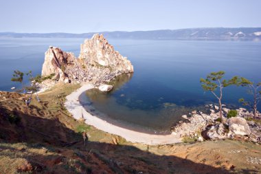 Cape Burkhan, Lake Baikal, island Olkhon. Asia. Russia. clipart