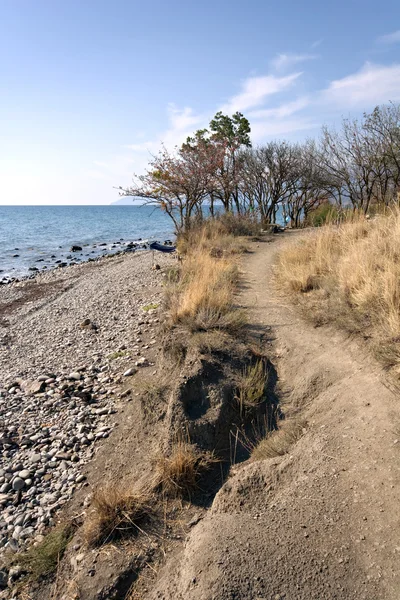 Path near Black sea coast.Crimea mountains.Nature. — Stock Photo, Image
