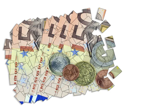 Collage euro — Foto de Stock