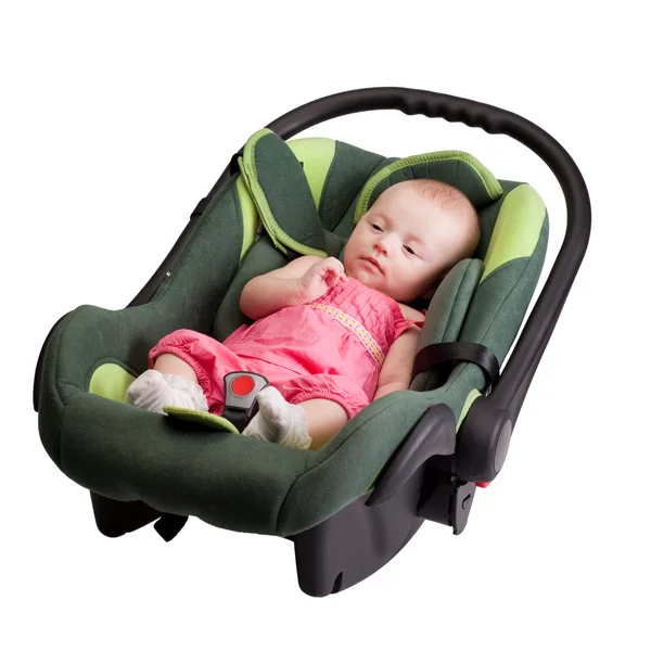 Baby Girl Toddler in Car Seat — Stok Foto