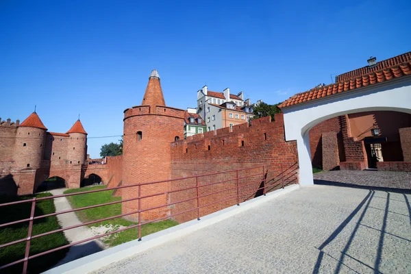 Old Town Fortifications in Warsaw — Stock Photo, Image