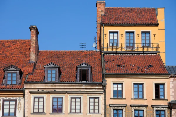 Casas antiguas en Varsovia — Foto de Stock
