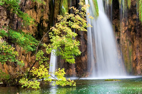 Malebný vodopád na podzim — Stock fotografie