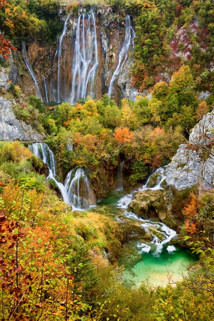 Waterfalls In Plitvice Lakes National Park — Stock Photo © Rognar #4362109