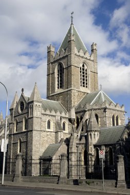 Christ Church Cathedral (The Cathedral of the Holy Trinity) architecture in Dublin, Ireland clipart