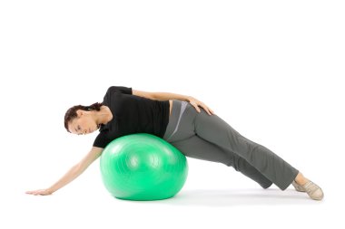 Woman Practing Pilates clipart