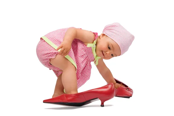 かわいい赤ちゃんの女の子の女性のファッション — ストック写真