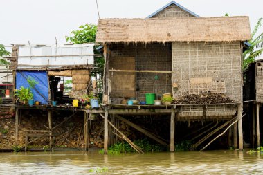 Rural Houses in Cambodia clipart