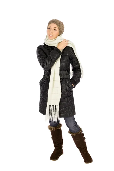 Femme dans la mode d'hiver — Photo