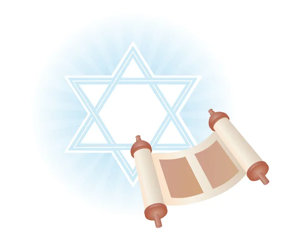 ユダヤ人の休日の simchat torah の背景 — ストックベクタ