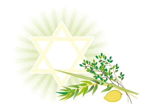 仮庵の祭り休日のユダヤ人の休日 — ストックベクタ