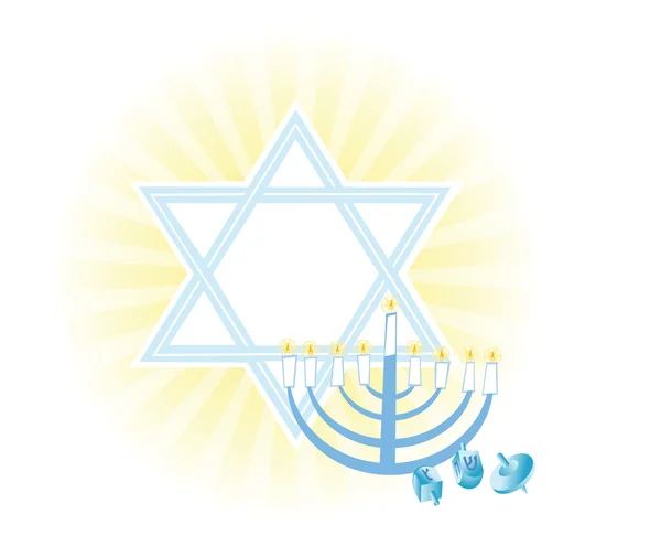 背景下的犹太节日光明节 — 图库矢量图片