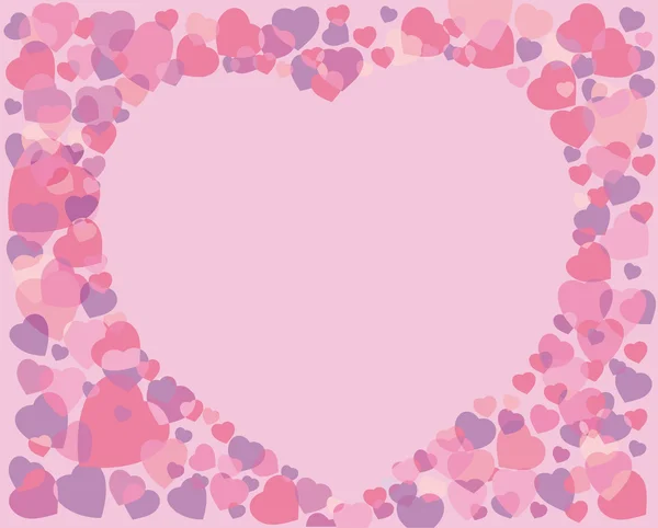 Fondo rosa con corazones — Archivo Imágenes Vectoriales