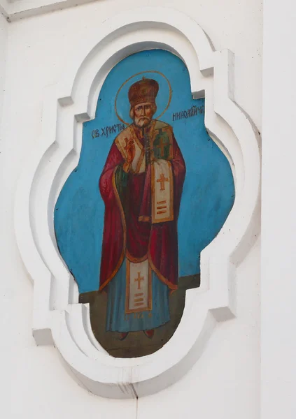 墙上的画上世纪的巴洛克风格的教堂在基辅 — 图库照片