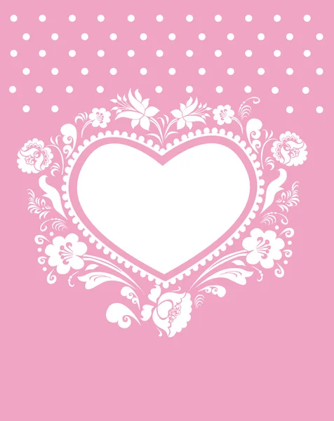 Fond Romantique Abstrait Avec Coeur — Image vectorielle