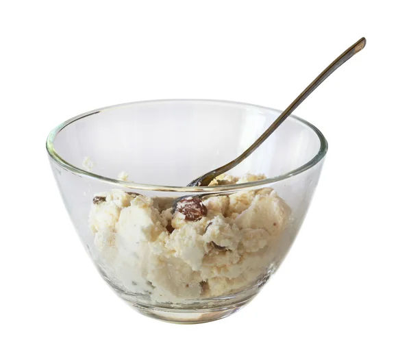 Curd with a raisin — Stock Photo, Image