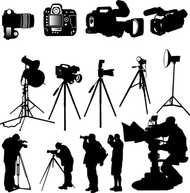 Camera collection clipart
