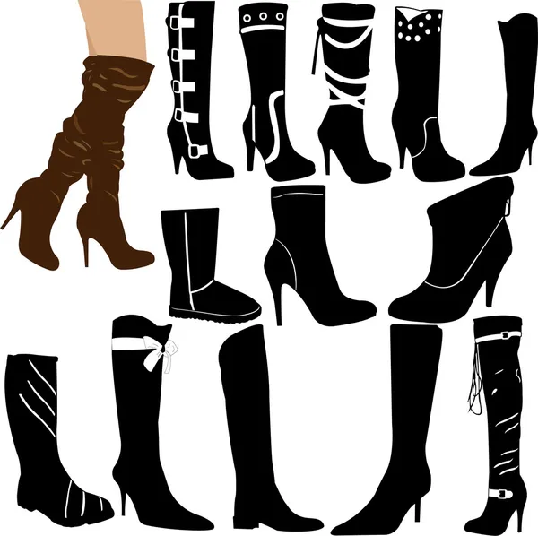 Boot collection — Stock Vector