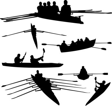 Rowing collection - vector clipart