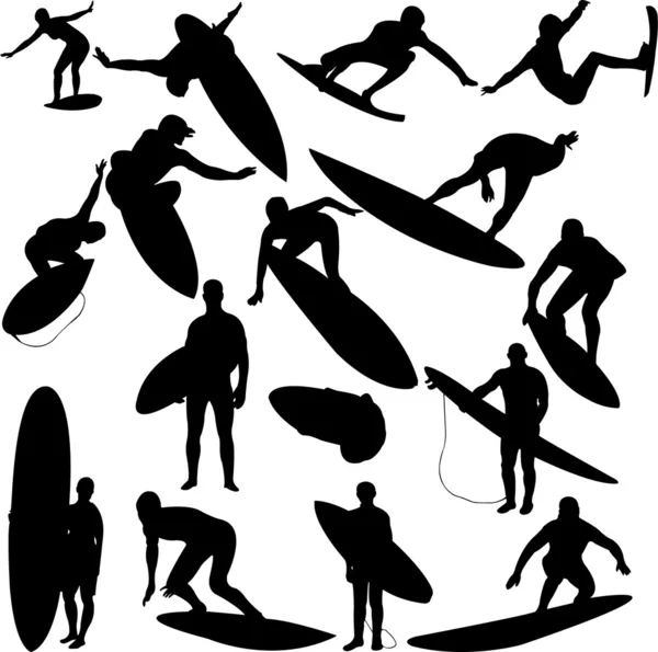 Surfistas — Archivo Imágenes Vectoriales