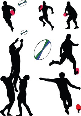 Rugby collection - vector vector
