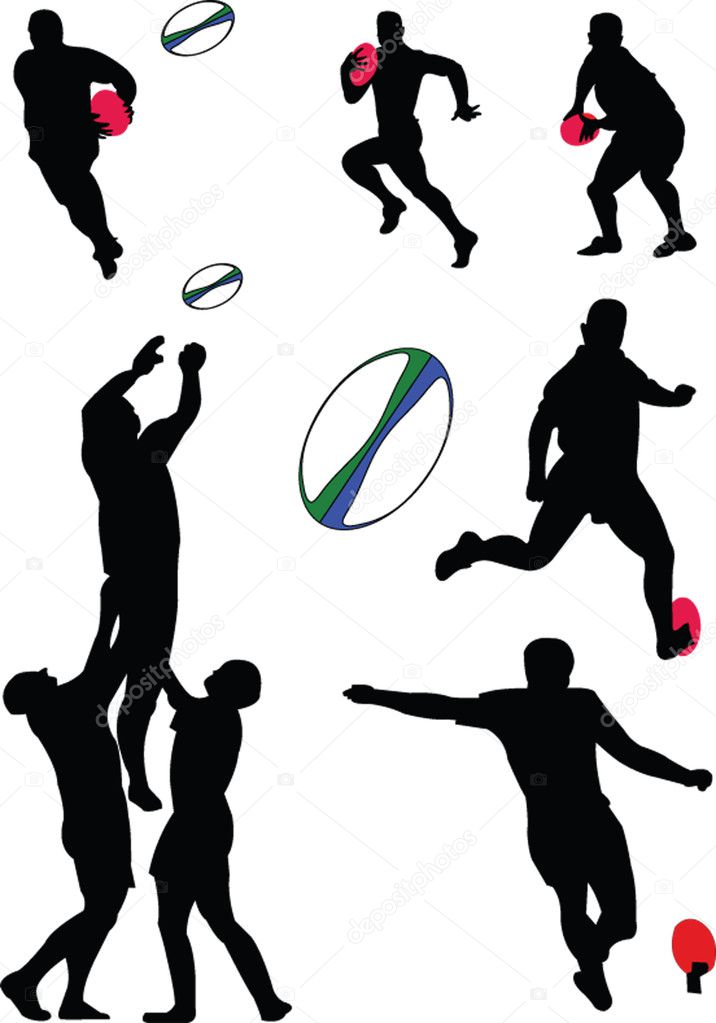 Rugby collection - vector