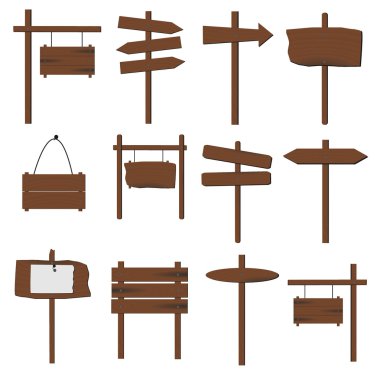 Wooden Signs clipart