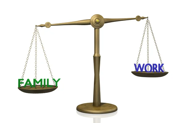 Equilibrio tra famiglia e lavoro — Foto Stock
