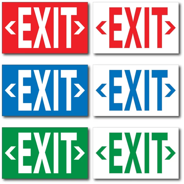Exit Signs — Stock Vector