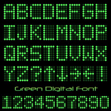 Green Digital Font