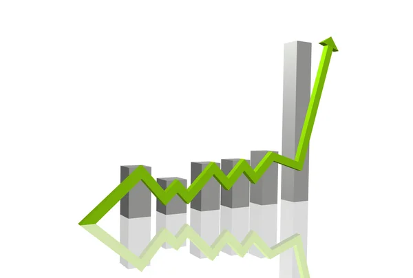 Image Chart Soaring Bar Graph — Stock Photo, Image