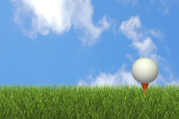 Golf Ball on Tee — Stock Photo, Image