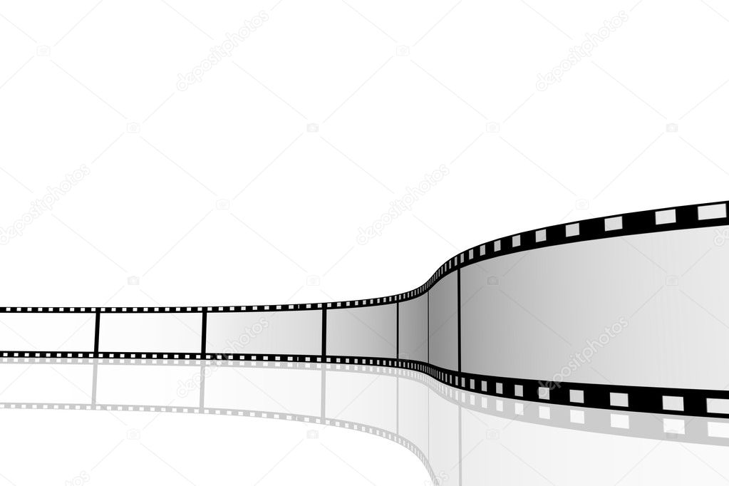 Grunge Scratched 35mm Movie Film Reel Satin Ribbon
