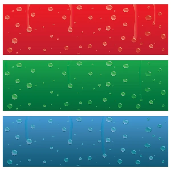 Image Various Colorful Banners Rain Drops — Stock Photo, Image