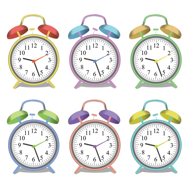 Horloges colorées — Image vectorielle