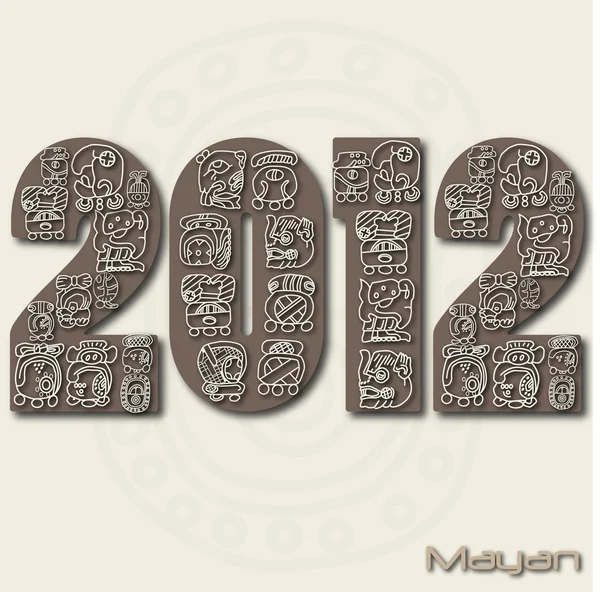 stock vector Image of the mayan months in the year 2012.