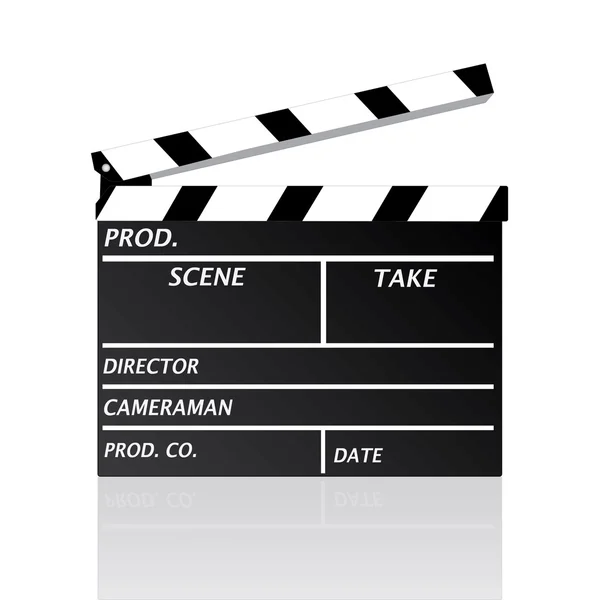 Image Movie Clipboard Isolated White Background — Stock Vector