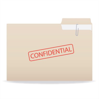 Confidential Folder Illustration clipart